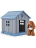 COSTWAY Hundehütte Outdoor 76 x 83 x 83 cm in Blau