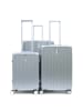 Cheffinger Aluminium Rahmen Reisekoffer Koffer 3 tlg Trolley Kofferset in Grau