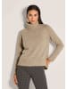 MADELEINE Schlichter Kaschmirpullover mit Rollkragen in cappuccino / melange