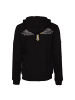 Roberto Geissini Cross-Wings Sweatjacke Schwarz