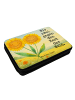 Mr. & Mrs. Panda Federmappe Blume Sonnenblume Design mit Spruch in Weiß