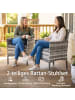Outsunny Rattanstühle,58L x 62B x 87H cm,Grau