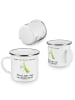 Mr. & Mrs. Panda Camping Emaille Tasse Theologe Leidenschaft mit... in Weiß
