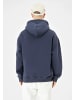 Megaman Basic Oversize Hoodie in Anthrazit-Blau