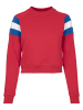 Urban Classics Sweater in firered/brightblue/white