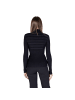 Morgan de Toi Schwarz Viskose Rollkragenpullover