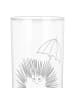Mr. & Mrs. Panda Wasserglas Seeigel mit Spruch in Transparent