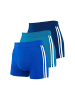 Schiesser Schiesser Boxershorts 3 Pack Unterhosen Shorts in blau