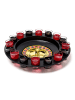 relaxdays Roulette Trinkspiel in Rot/Schwarz