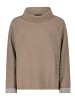 Betty Barclay Sweatshirt mit hohem Kragen in Taupe/Grey