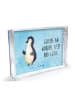 Mr. & Mrs. Panda Schüttelrahmen Pinguin Marienkäfer mit Spruch in Eisblau