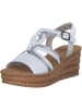 Gabor Plateau-Sandaletten in Weiss/Silber