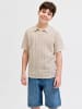 JACK & JONES Junior Gestricktes Polo in Feather Gray