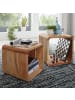 KADIMA DESIGN Satztisch 2er-Set | Akazie, Massivholz, Braun