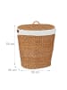 relaxdays Wäschekorb in Natur/ Beige - (B)50 x (H)50 x (T)40 cm