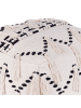 Beliani Pouf THONDI in Beige/Schwarz - (W) 45 x (H) 45 x (L) 45 cm