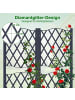 COSTWAY Blumenkasten mit Rankgitter in Grau