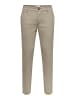 Only&Sons Hose Chino Slim Fit Reißverschluss Gürtelschlaufen in Beige