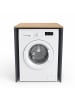 relaxdays Waschmaschinenschrank in Anthrazit/ Natur - (B)68 x (H)88 x (T)60 cm