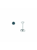 Adeliás Damen 925 Silber Ohrringe / Ohrstecker mit Zirkonia Ø 3 mm in blau