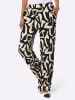 creation L Druckhose in sand-schwarz-bedruckt
