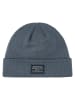 Petrol Industries Gerippte Beanie mit Patch Irontrail in Blau
