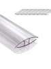 relaxdays 9 x H-Profil in Transparent - 121 cm
