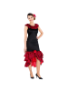tectake Wunderschönes, langes Jersey-Stretch-Kleid, rot