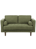Beliani 2-Sitzer Sofa NURMO in Grün/Dunkler Holzfarbton - (W) 140 x (H) 78 x (L) 74 cm