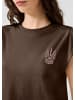 QS T-Shirt in 89D0_dunkelbraun