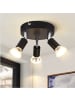 ZMH Deckenleuchte in Schwarz 3-flammige GU10 Rund Metall Deckenspots