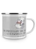 Mr. & Mrs. Panda Emaillebecher Bräutigam Gentleman mit Spruch in Heather Grey
