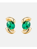 Diamant L'éternel Ohrringe aus 375 Gelbgold mit Smaragd