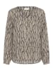 Kaffe Langarm-Bluse KAamber in Grey/Black Graphic Simili
