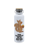 Mr. & Mrs. Panda Sportflasche Eichhörnchen Weihnachten mit Spruch in Weiß