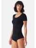 Schiesser Unterhemd / Shirt Kurzarm Personal Fit in Schwarz
