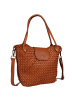 Toscanto Toscanto Schultertasche Leder braun, tan ca. 38cm