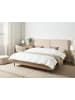 Beliani Doppelbett IZERNORE in Beige/Schwarz/Braun - (W) 187 x (H) 112 x (L) 215 cm