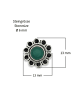 mantraroma 925er Silber - Ohrstecker (L) 13 x (B) 13 mm mit grüner Onyx