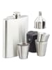 relaxdays 8tlg. Flachmann-Set in Silber
