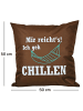JACK Outdoor Dekokissen Motiv 50x50cm Chillen in Braun