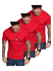Amaci&Sons 3er-Pack T-Shirts 3. LANCASTER in (3x Rot)