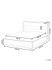 Beliani Wasserbett ROUEN in Grau - (W) 166 x (H) 112 x (L) 213 cm