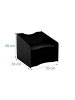 relaxdays Dokumentenablage in Schwarz - (B)33 x (H)30 x (T)33 cm