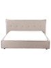 Beliani Doppelbett LESTRE in Beige/Schwarz - (W) 201 x (H) 95 x (L) 221 cm