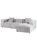 Beliani 3-Sitzer Sofa DOLVA in Grau/Schwarz - (W) 294 x (H) 72 x (L) 170 cm