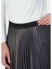 GOLDNER Kurzgröße:  Plisseerock im Metallic Look in metallic-grau