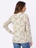 Sieh an! Langarmshirt in champagner-bedruckt