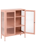 Beliani Vitrine HARLYN  in Rosa - (W) 90 x (H) 110 x (L) 35 cm