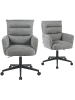 DUBI Möbel 2er-Set: Bürostuhl Mika-Riko in Grau - (B)60 x (H)92 x  (T)66 cm